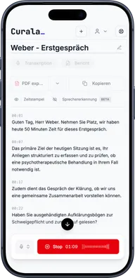 Curala im Browser auf dem Smartphone